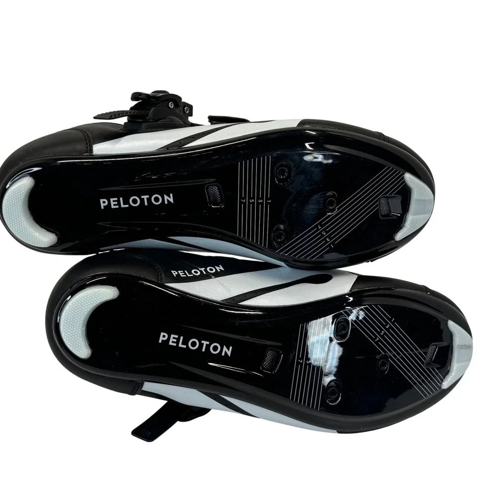 Peloton Cycling Shoes Black Red White Synthetic Indoor Spin Bike Sz 40 Men 7 7.5